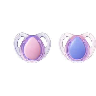 Tommee Tippee - Essentials Cherry Soother (0 - 6 Months | Supplied Colour May Vary | 2 Pack)