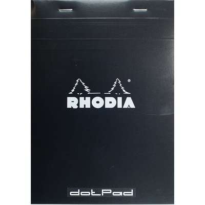 Rhodia No.16 Basics Dot Pad - Black Cover - 80 Sheets - A5