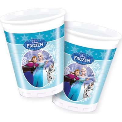 Disney Frozen Ice Skating 8 Plastic Cups (200ml)