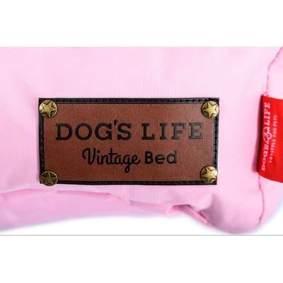 Dog's Life Vintage Lounger Waterproof Winter Bed (Pink)