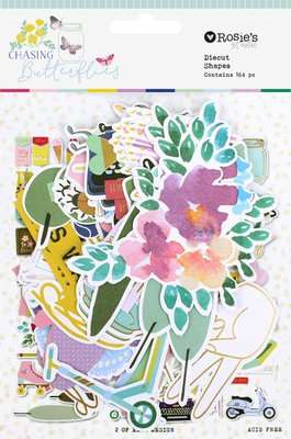 Rosie's Studio Chasing Butterflies Paper Diecut Shapes (164 Pieces)