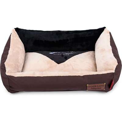 Dog's Life Vintage Lounger Waterproof Winter Bed (Brown)