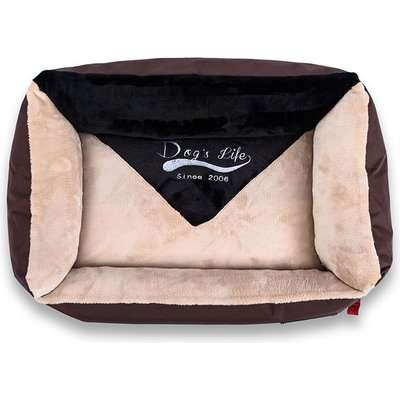 Dog's Life Vintage Lounger Waterproof Winter Bed (Brown)