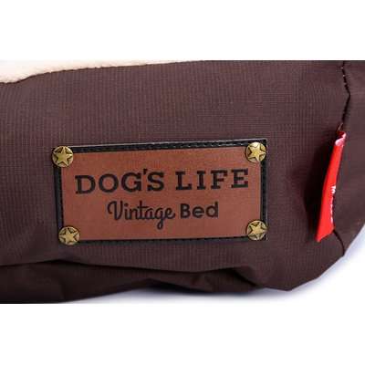 Dog's Life Vintage Lounger Waterproof Winter Bed (Brown)