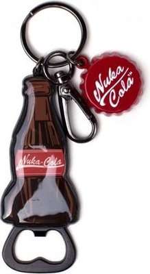 Fallout Metal Nuka-Cola Bottle Keychain (Black)