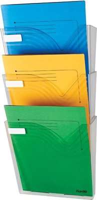 Bantex Vision Wall Pocket Organiser (Portrait)(Clear)