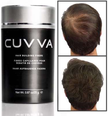 Cuvva Hair Fibers - Black 25g (75 Day Supply)