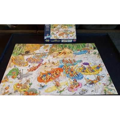 Jumbo Jan van Haasteren Wild Water Rafting Jigsaw Puzzle (1500 Pieces)