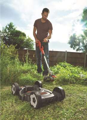 Black & Decker 18V Lithium-ion 3-IN-1 Strimmer Grass Trimmer (28cm)