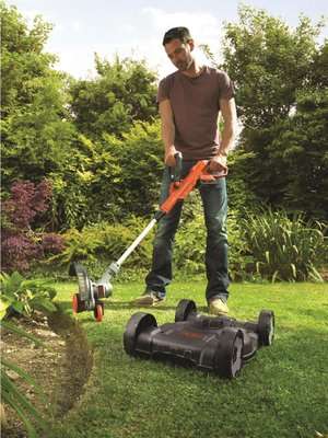 Black & Decker 18V Lithium-ion 3-IN-1 Strimmer Grass Trimmer (28cm)