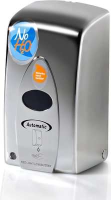 NoH2O Chrome-Finish Waterless Hand Sanitizer Dispenser (400ml)