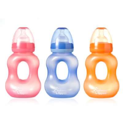 Tommee Tippee - Essential Basics Wide Neck Gripper Bottle (260ml | Supplied Colour May Vary)