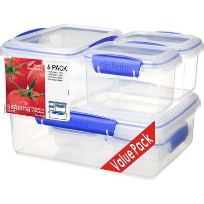 Sistema Klip It - Rectangular Container (6 Pack)