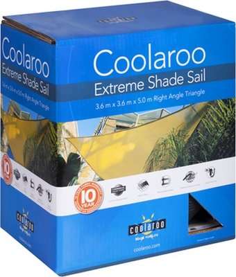 Coolaroo Extreme Shade Sail Right Angle Triangle 3.6x3.6x5m