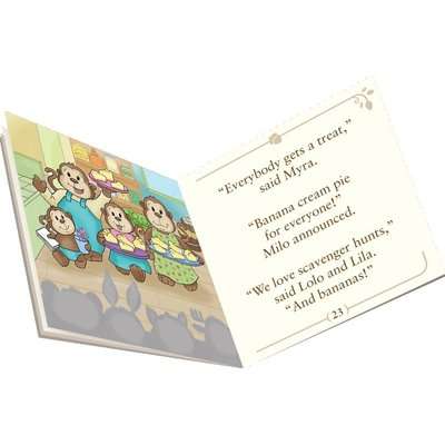 Li'l Woodzeez with Book - The O'Funnigan Monkey Family