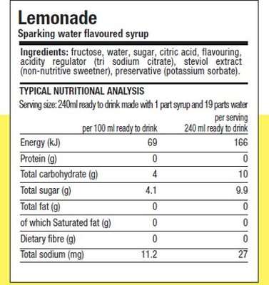 Sodastream Sensations - Lemonade Syrup (440ml)