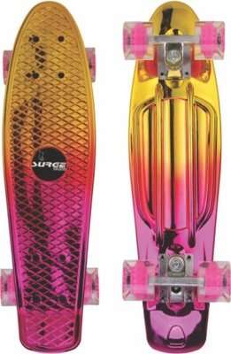 Surge Manic Chrome Skateboard (Pink)