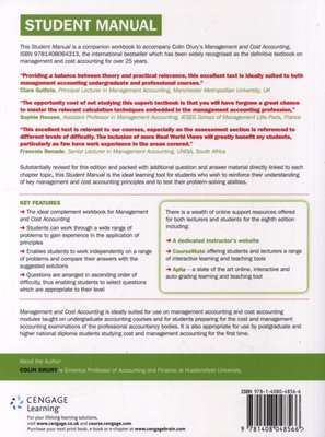 Management and Cost Accounting - Student Manual (Paperback, 8th edition)