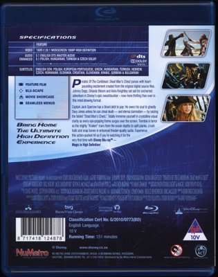 Pirates Of The Caribbean 2 - Dead Man's Chest (English, Italian, German, Blu-ray disc)