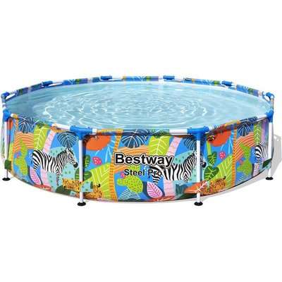 Bestway Steel Pro Frame Pool with Wild Print (3.05m x 66cm)