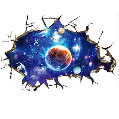 3D Wall/Floor Sticker - Outer Space Astronaut