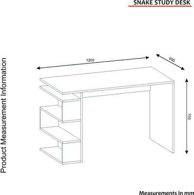 Homemark Armoire's Snake Desk (White)