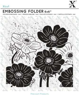 Xcut Embossing Folder Full Bloom Helleborus (6x6)