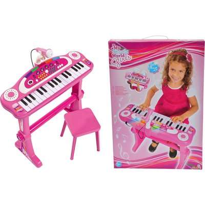 My Music World Girls Keyboard with Stand