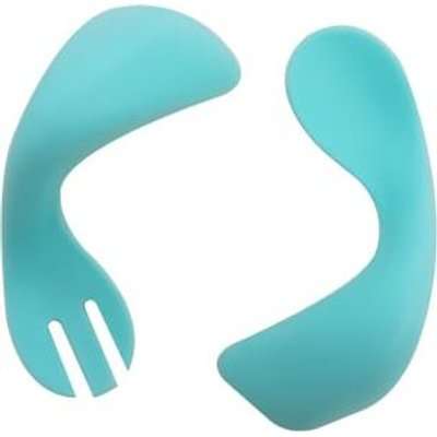 MS Curved Toddler Spoon and Fork (Blue)