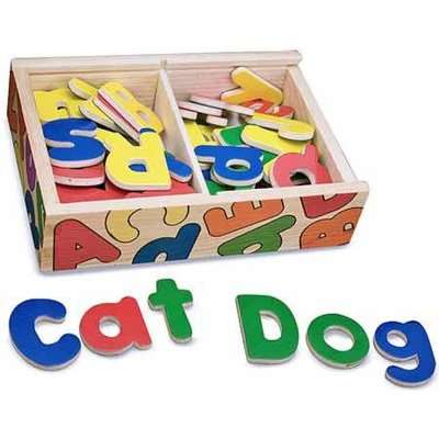 Melissa & Doug Classic Toys - Magnetic Wooden Alphabet