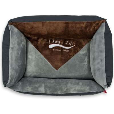 Dog's Life Vintage Lounger Waterproof Winter Bed (Grey)