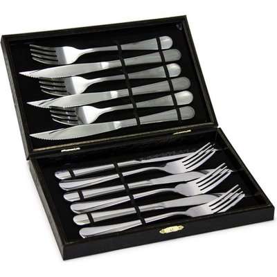 Fine Living - Steak Knife & Fork Set (12Pce | Stainless Steel)