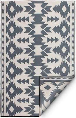 FabHabitat Large Outdoor Rug (Miramar Grey)