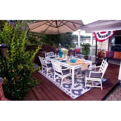 FabHabitat Large Outdoor Rug (Miramar Grey)