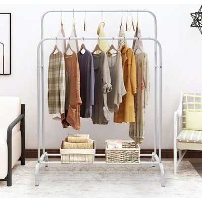 Fine Living Vintage 2 Tier Clothing Rack (White)