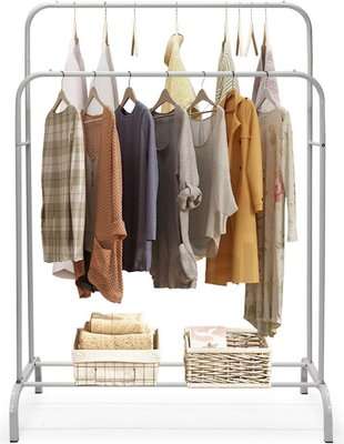 Fine Living Vintage 2 Tier Clothing Rack (White)