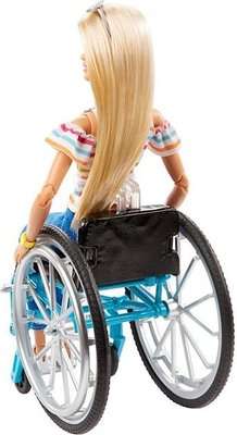 Barbie Fashionista Wheelchair Doll (With Accessories)(Blonde Hair)