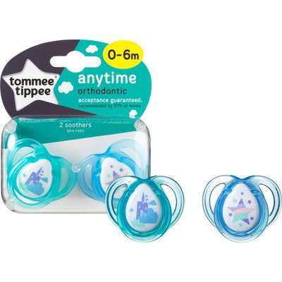 Tommee Tippee Closer to Nature Anytime Soother (0 - 6 Months | 2 Pack | Supplied Colour May Vary)