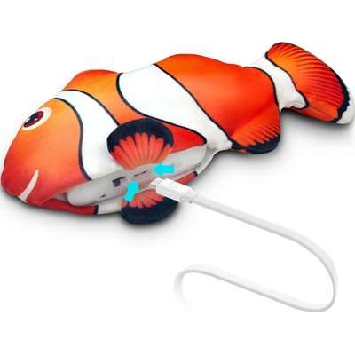 zaKatz Touch Activated Interactive Flopping Clown Fish - 3 Modes, Rechargeable