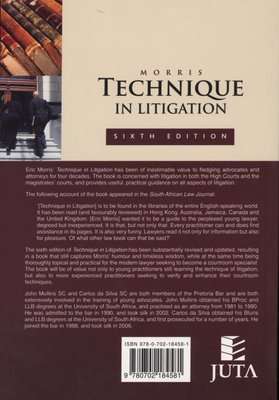 Morris: Technique in Litigation (Paperback, 6th Edition)
