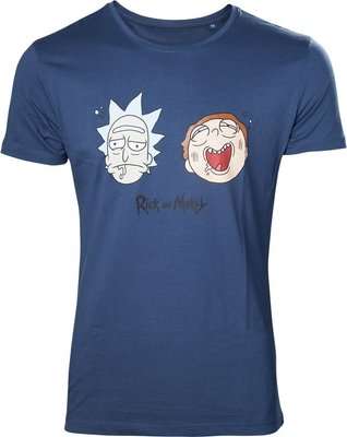 Rick and Morty Wasted Mens T-Shirt (Blue)(Large)