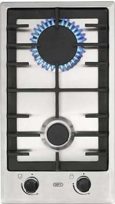 Defy Domino 2 Burner Gas Hob (Stainless Steel)