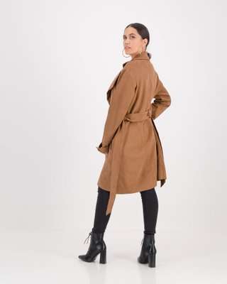 Style Mode Suede Trench (Mocca)(XL)