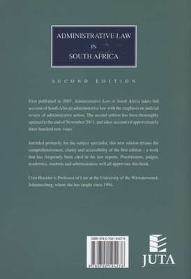 Administrative law in South Africa (Paperback, 2nd ed)