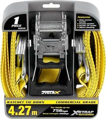 Motoquip X- Strap Commercial Duty Wide Ratchet Tie Downs (1 Piece)