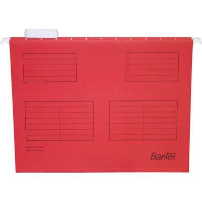 Bantex B3460 Suspension Files (A4)(Red)(25 Pack)