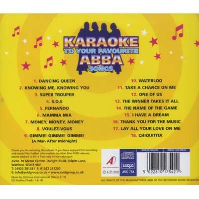 Abba Karaoke (CD)