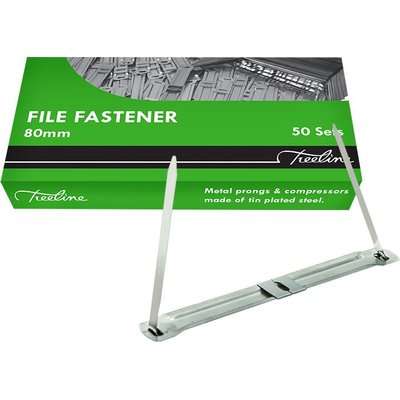 Treeline Prong Paper File Fasteners (Pack of 50)(Box of 10)
