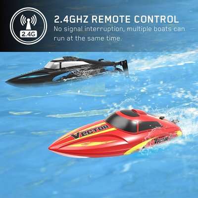 Exhobby R/C Vector 30 Brushed Boat with Battery & USB Charger (Single Unit - Supplied Colour May Var