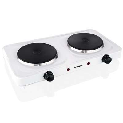 Mellerware Helios Double Solid Plate Stove (White)
